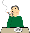 喫煙している男性のイラスト