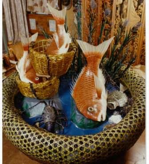 魚の町の傘鉾飾