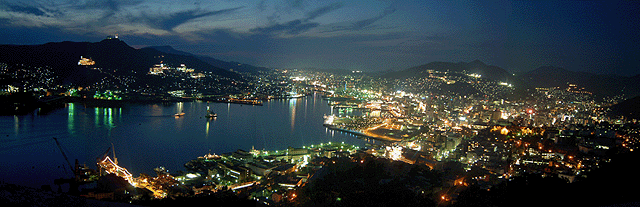 鍋冠山から見た長崎の夜景1