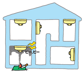 連動している様子のイラスト