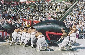 万屋町鯨の潮吹き