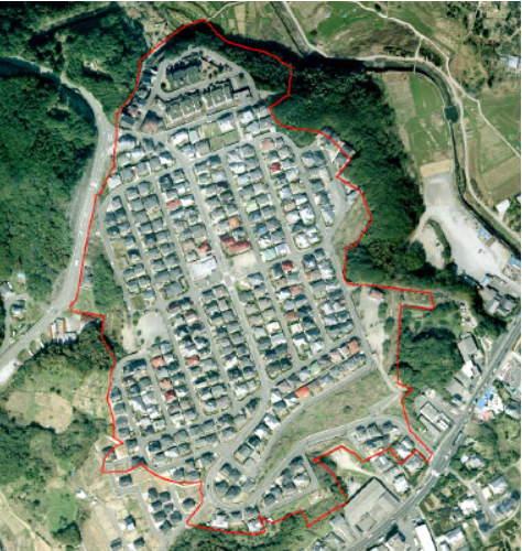 鶴ノ尾地区の空撮の画像