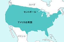 セントポール市の地図