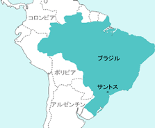 サントス市の地図