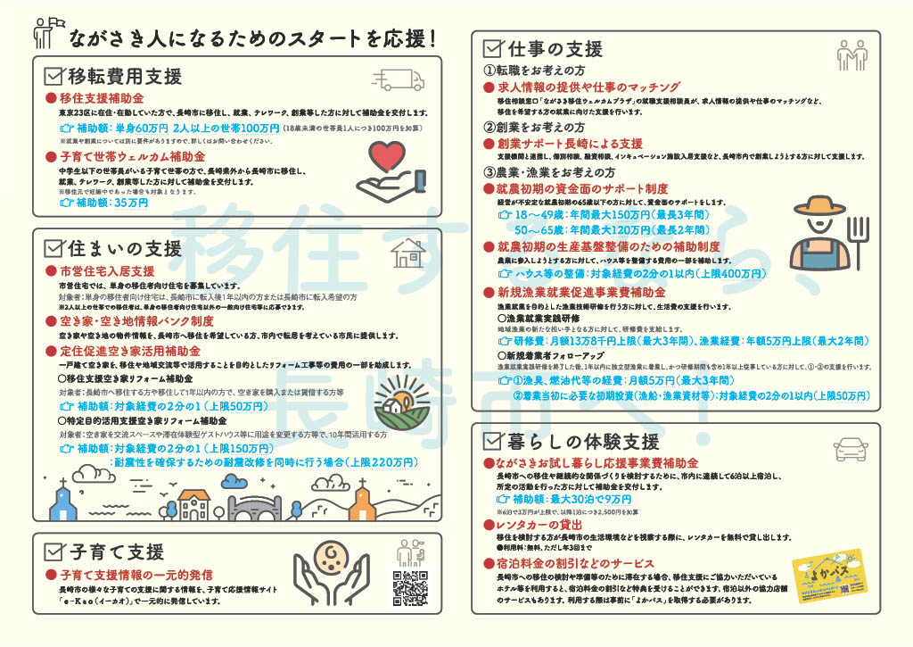 長崎市移住支援制度パンフレット