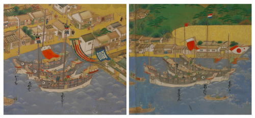 唐船（「寛文長崎図屏風」部分）