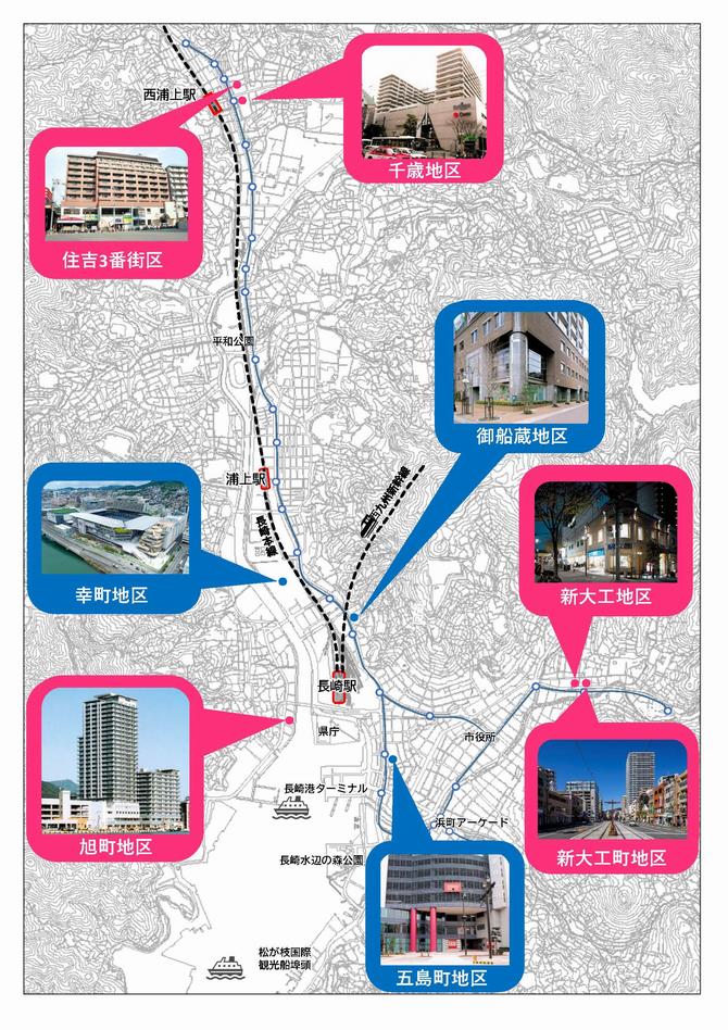 再開発事業位置図