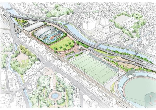 平和公園西地区の移転後イメージ