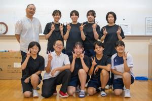 部員との集合写真