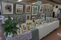 押し花倶楽部の作品展示