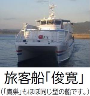旅客船「俊寛」(「鷹巣」もほぼ同じ型の船です。)