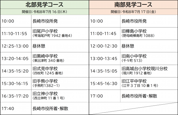 ツアー日程